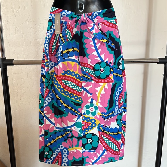 J. Crew *NWT* Women’s 100% Cotton Tie-Back Tulip Skirt, Ratti® Kaleidoscope - Picture 7 of 10